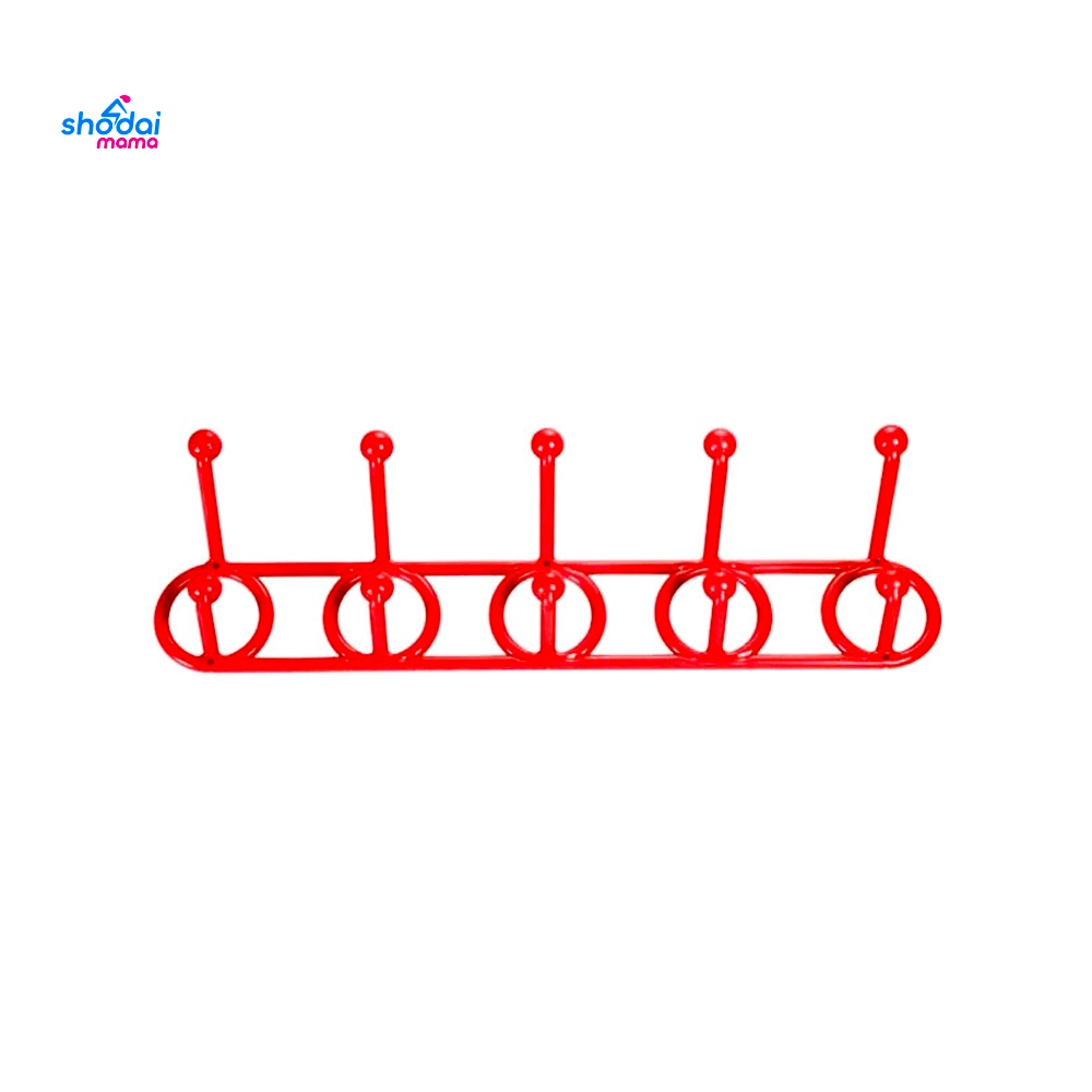 RFL Wall Hanger 10 Hooks - Red